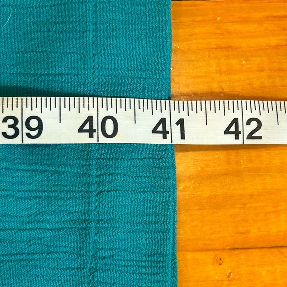 1X CM Shapes turquoise blue green Calcutta crinkle wide leg pants with pockets - Picture 11 of 12